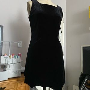Black velvet dress